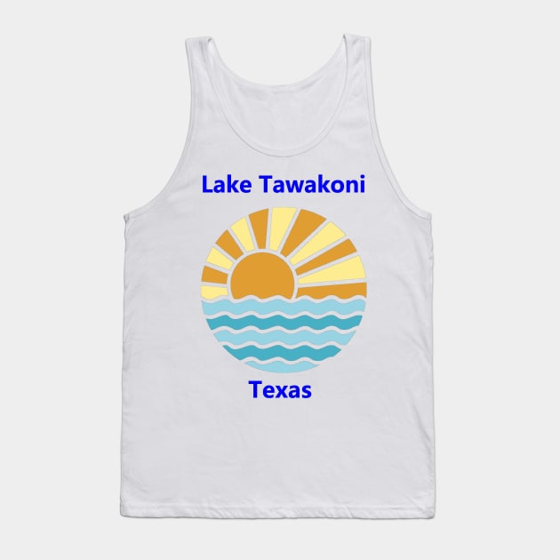 Lake Tawakoni (simple sun) Tank Top by Chilcottage